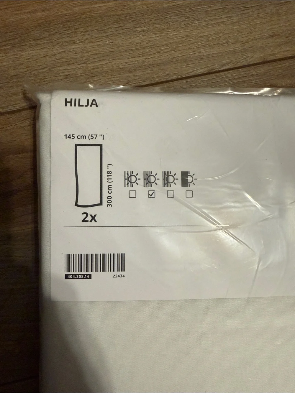 IKEA Hilja White Light-Filtering Curtain Pair